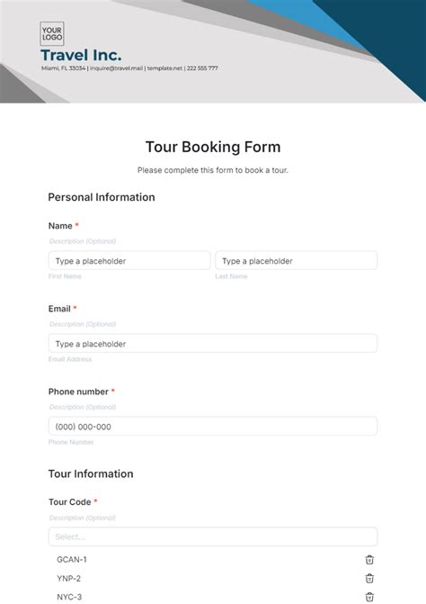 Booking Day Tour
