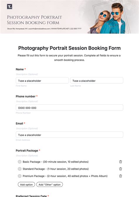 Booking Photo Session