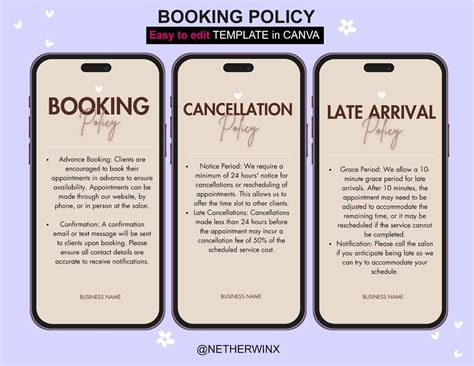 Booking Policies