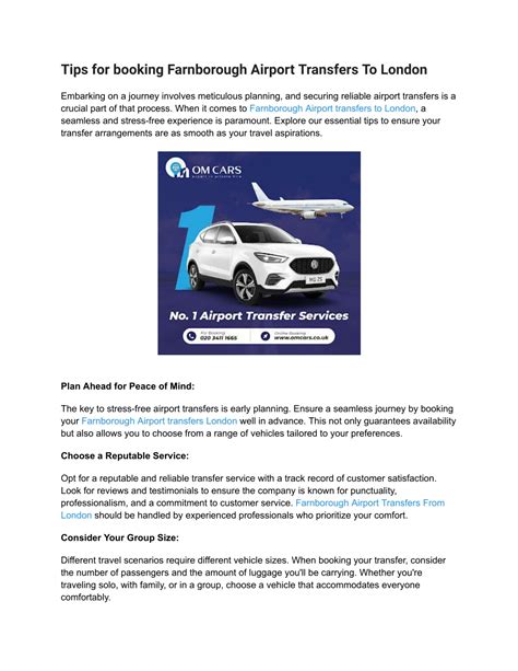 Booking Transfers Tips