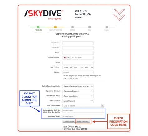 Booking Your Skydive