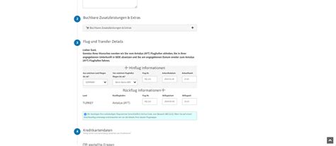 Booking a transfer online