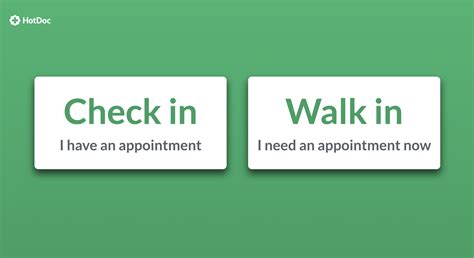 Booking an Appointment or Walk-In Options
