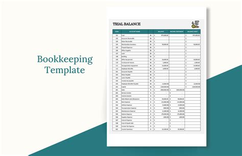 Bookkeeping Excel Template Free Download