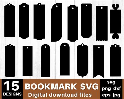 Download Bookmark SVG Bundle Silhouette DXF Files