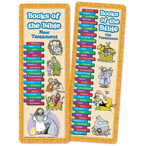 Books Of The Bible Bookmark Printable