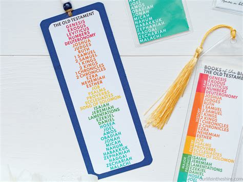 Books Of The Bible Printable Bookmark