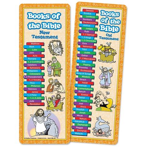 Books Of The Bible Bookmark Free Printable