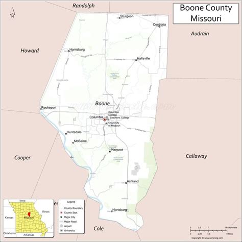 Boone County, Missouri Maps and Gazetteers