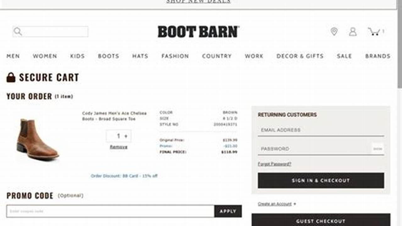 Boot Barn Discount Code 2024