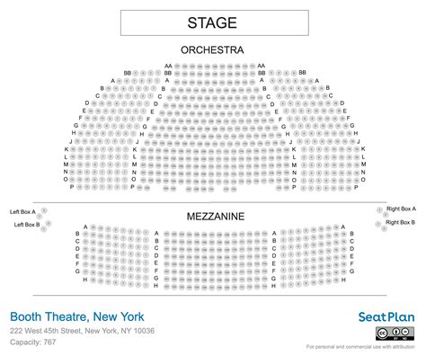 Booth Theater Seating Chart New York