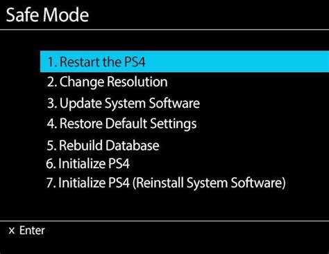 Booting the PS4 into Safe Mode