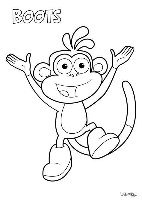 Boots From Dora Coloring Pages