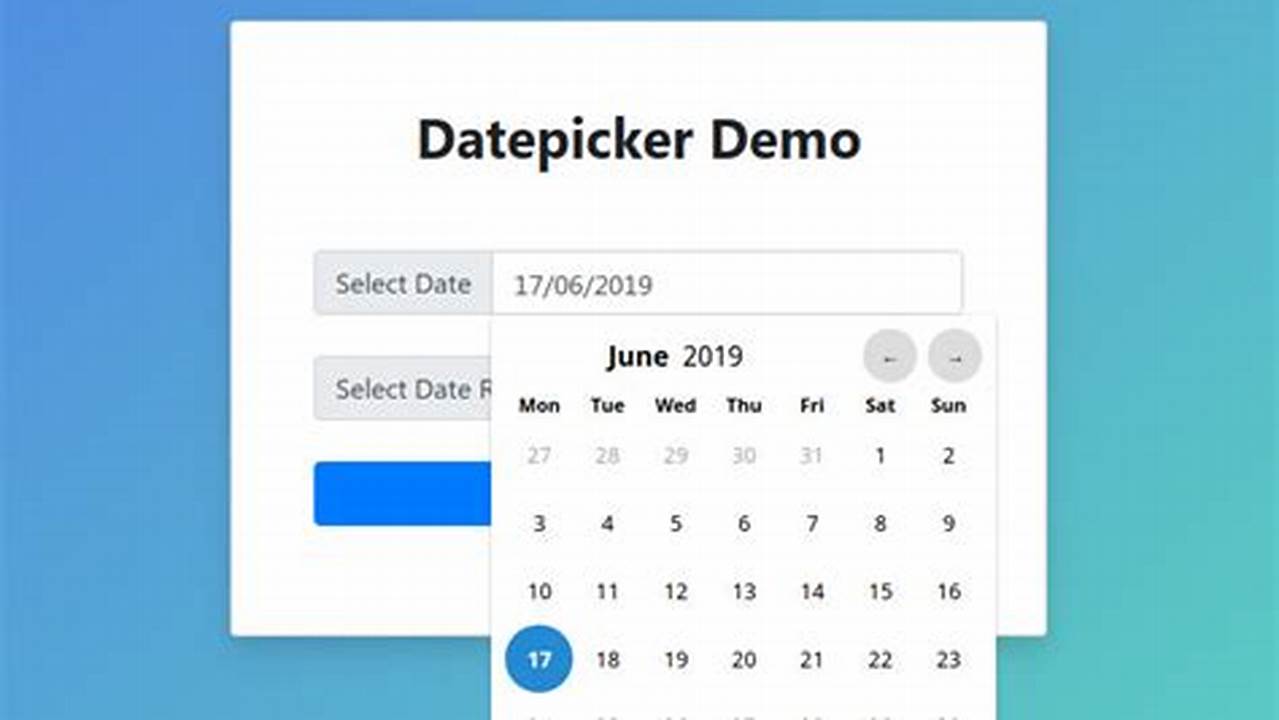 Bootstrap 3 Calendar Picker