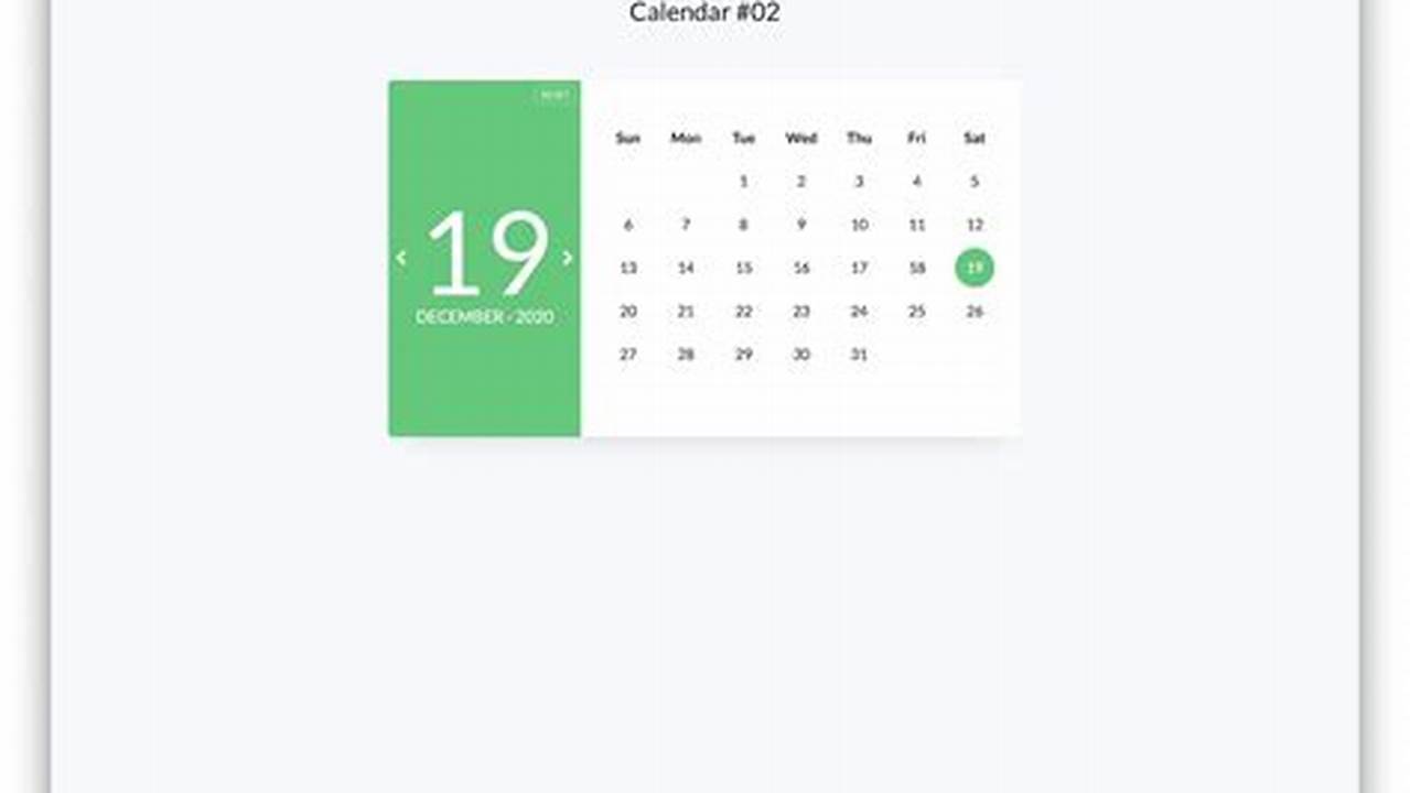 Bootstrap Calendar Example