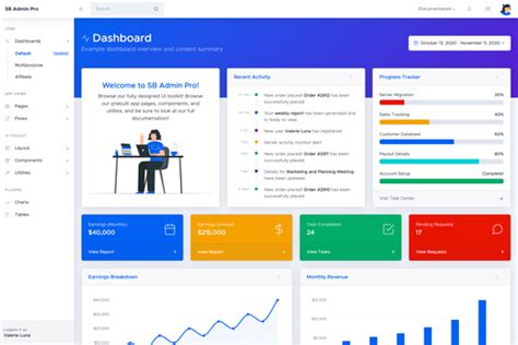 Bootstrap Admin Template Resume