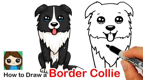 How to Draw a Border Collie Puppy using Pastel Pencils Animal