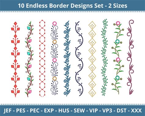 Border Embroidery Patterns