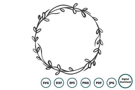 Download Border and Wreath Floral Frame Files For Crafts