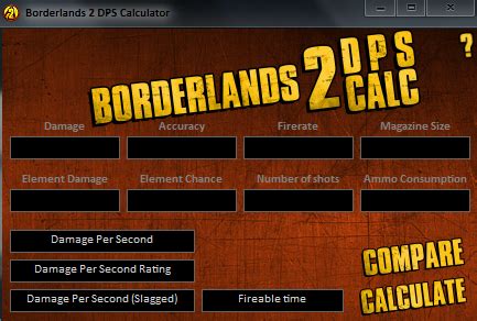 Boost Your Game with Borderlands 2 DPS Calculator - Calculate Damage Per Second Like a Pro!
