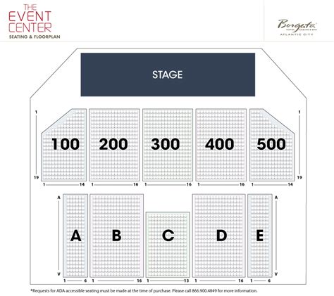 Borgata Event Seating Chart