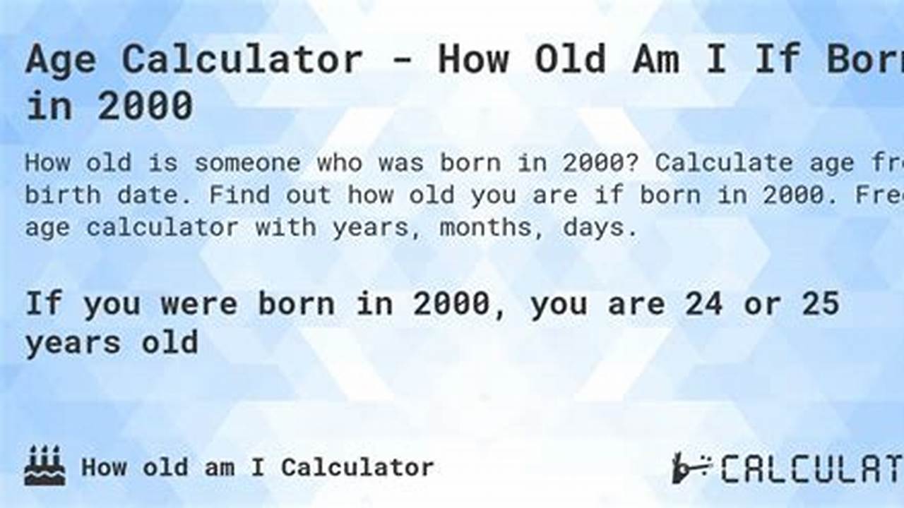 Born In 2000 How Old In 2025
