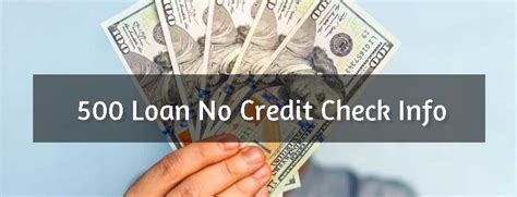 Borrow 500 Dollars With No Credit Check