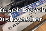 Bosch Dishwasher Reset