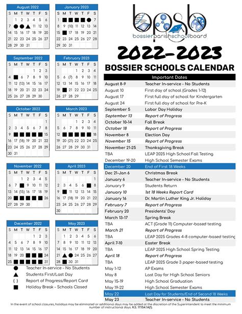 Vernon Parish School Calendar District Calendar 2022