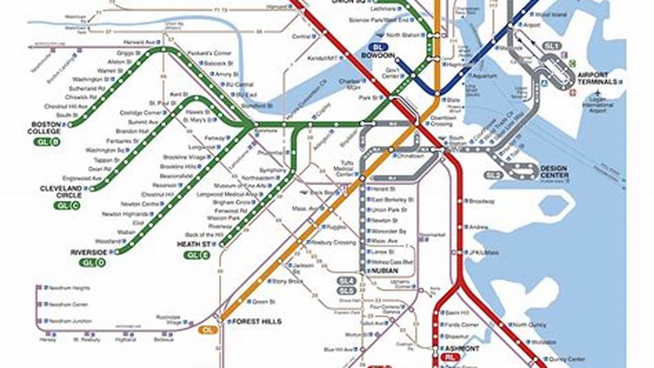 Boston Subway Map 2025