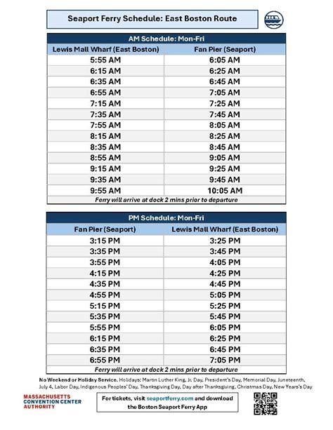 Ferry Schedule mbferry