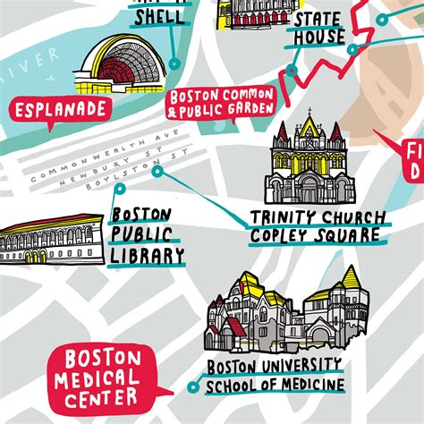 Map of Downtown Boston Boston Downtown Boston map, Boston college
