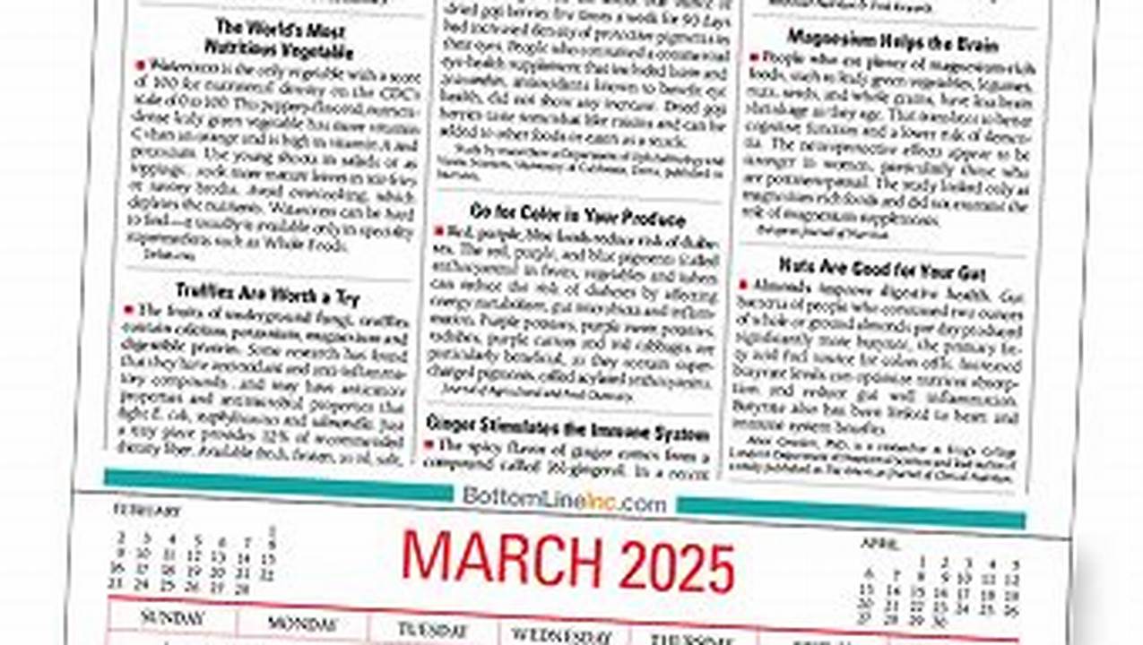 Bottom Line Know It All Calendar 2025