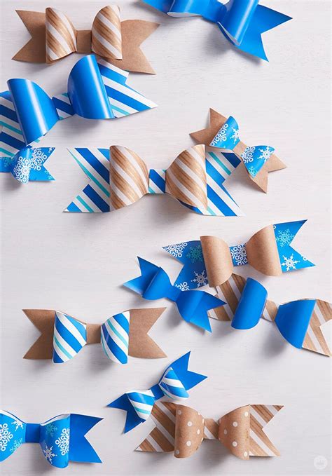 Make bows out of left over wrapping paper. Clever, crafty, and thrifty