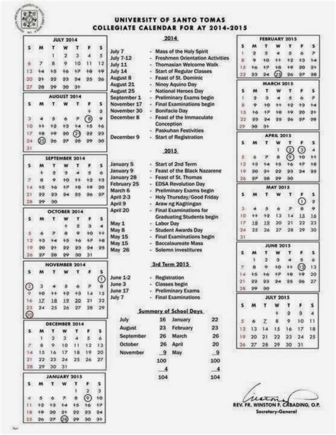 Academic Boston College Academic Calendar