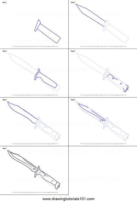 Bowie Knife Drawing