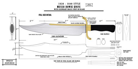 Bowie Knife Handle Dimensions