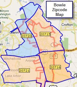 Bowie Zip Code Map
