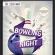Bowling Flyer Free Template