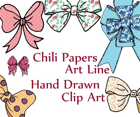 Download Bows Clip Art, BOWS CLIPART, Doodle Ribbons... DXF Files