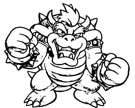 Bowser Coloring Page Printable