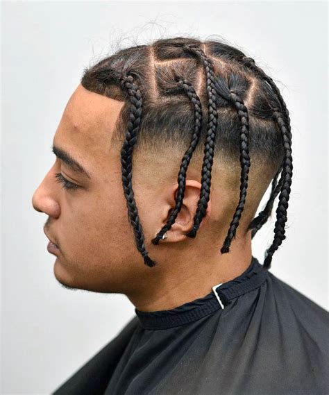 Box Haircut With Braids Men