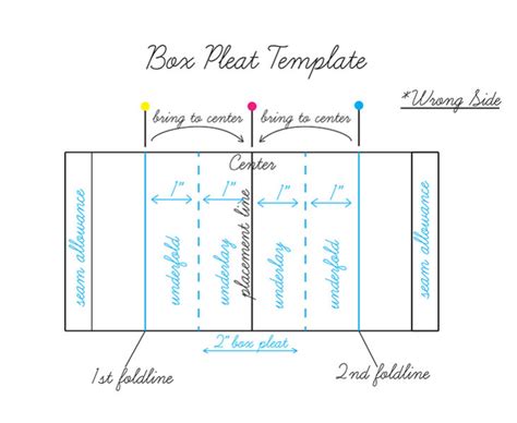Box Pleat Template