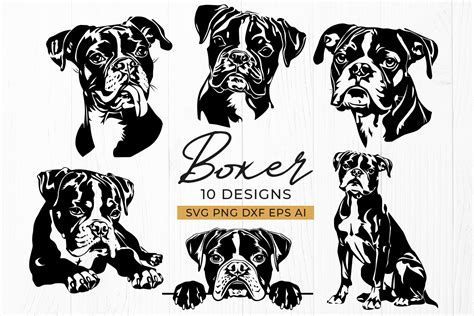 Unleash Your Creativity with Free Boxer Dog SVG Designs: Get Ready to Paws and Create!