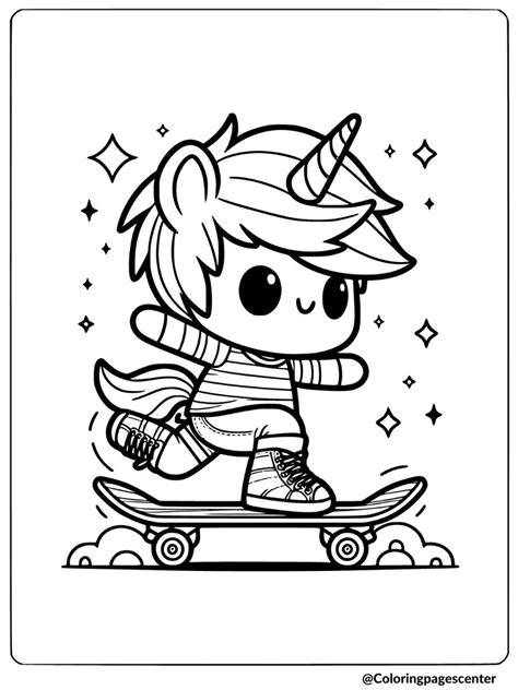 Boy Unicorn Coloring Pages