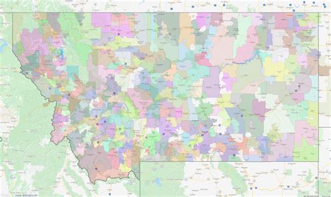 Montana Zip Code Map, Montana Postal Code