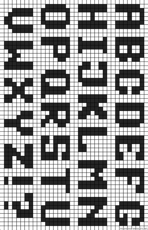Bracelet Alphabet Pattern