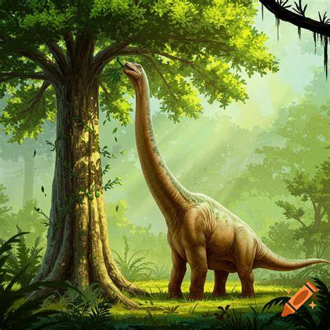 Brachiosaurus eating