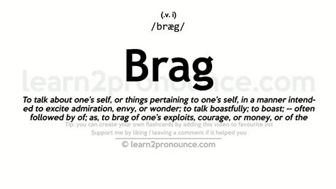 Brag Meaning Tagalog