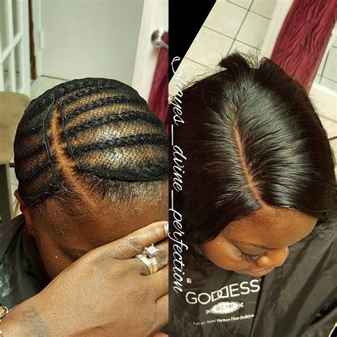 Braid Pattern For A Middle Part Sew In